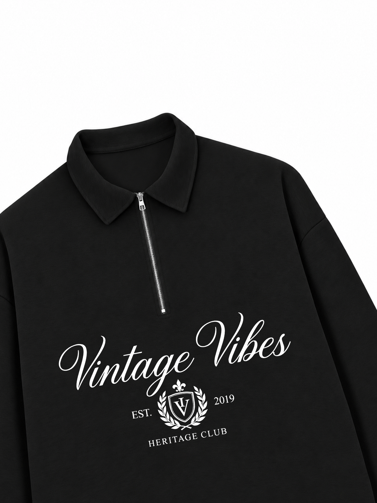 Áo Sweater Polo Nỉ Hai Da Vintage Vibe