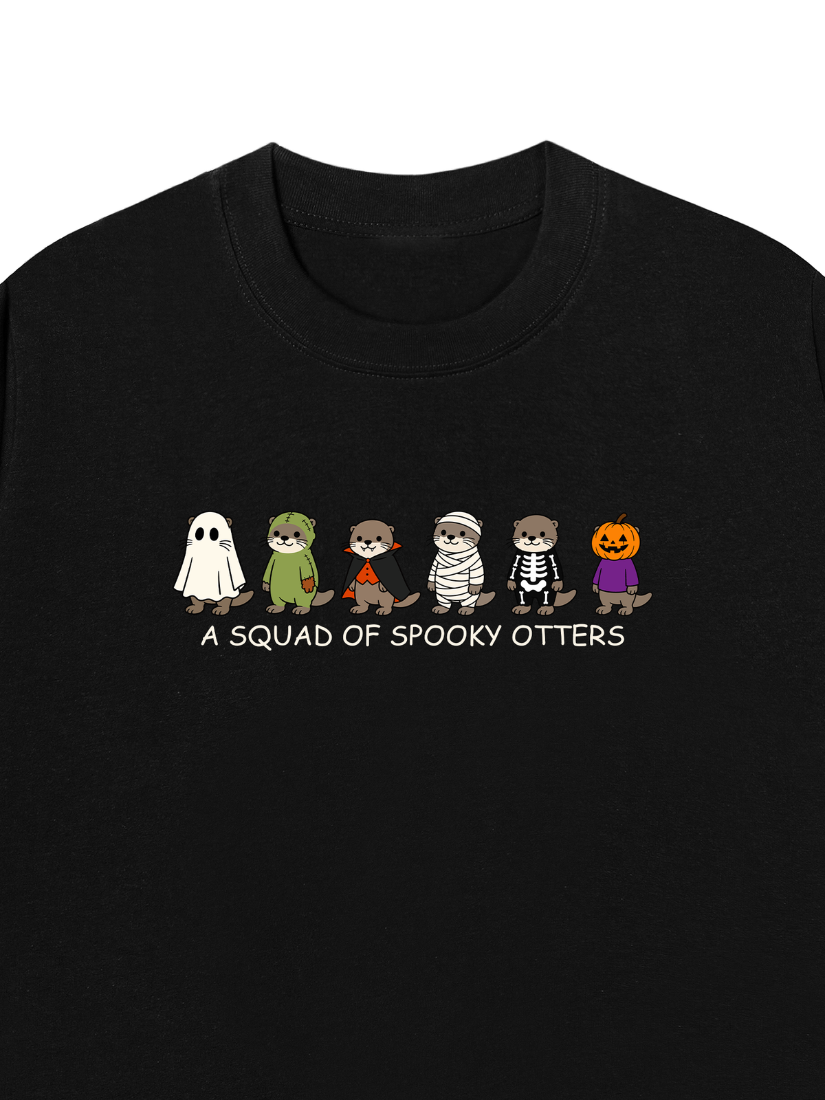 Áo Thun Relaxed Fit Halloween Otters Squad