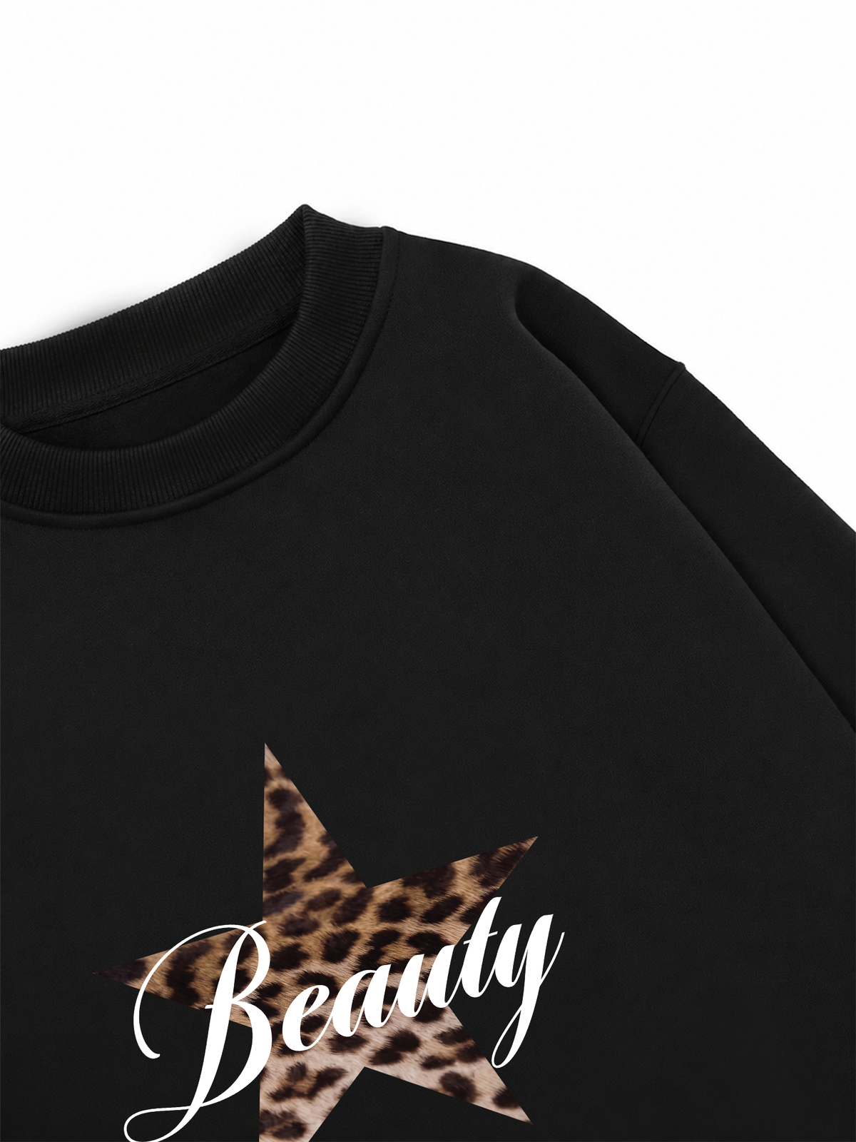 Áo Sweater Nỉ Hai Da Beauty Leopard Star