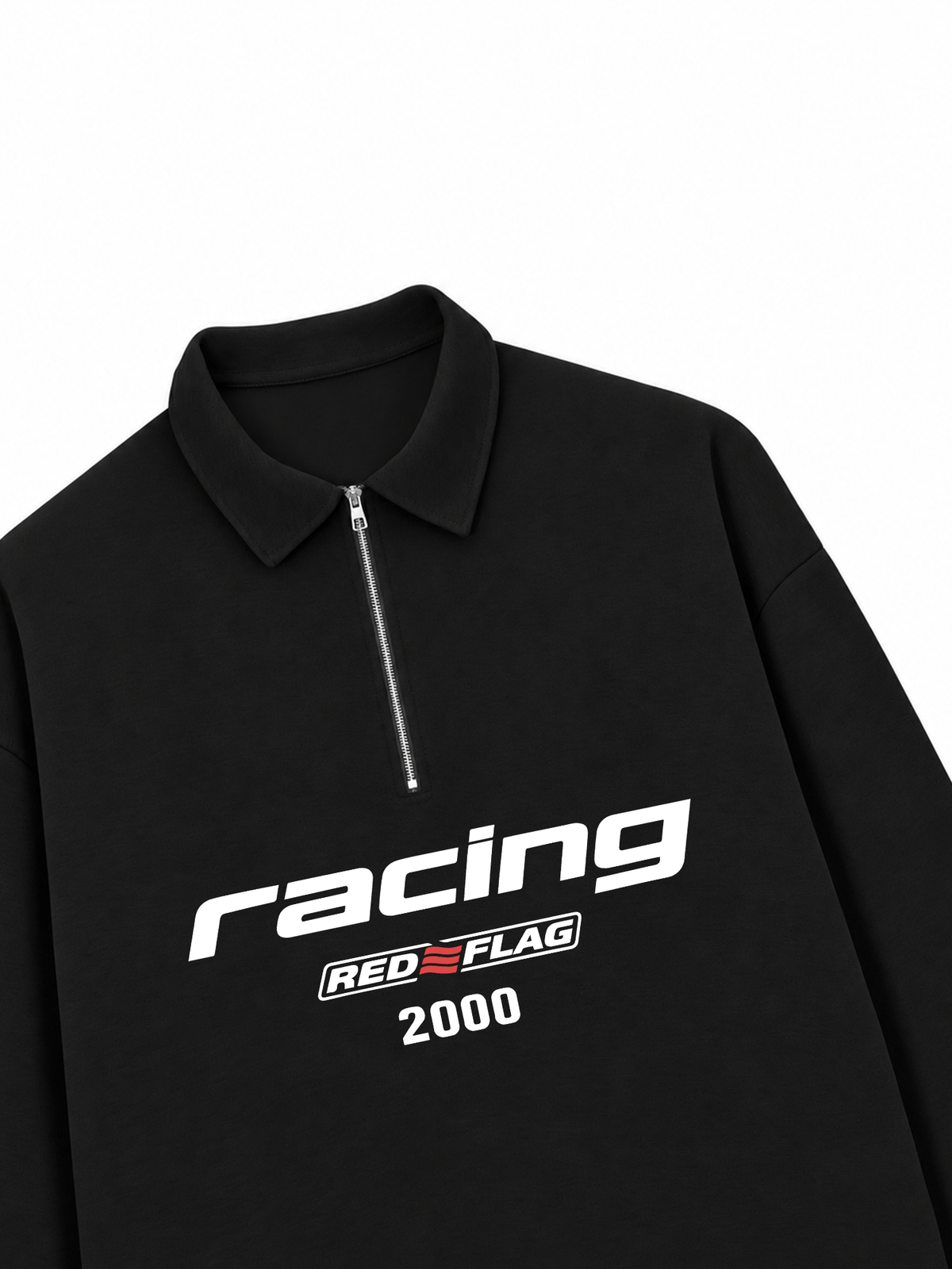 Áo Sweater Polo Nỉ Hai Da Racing Red Flag