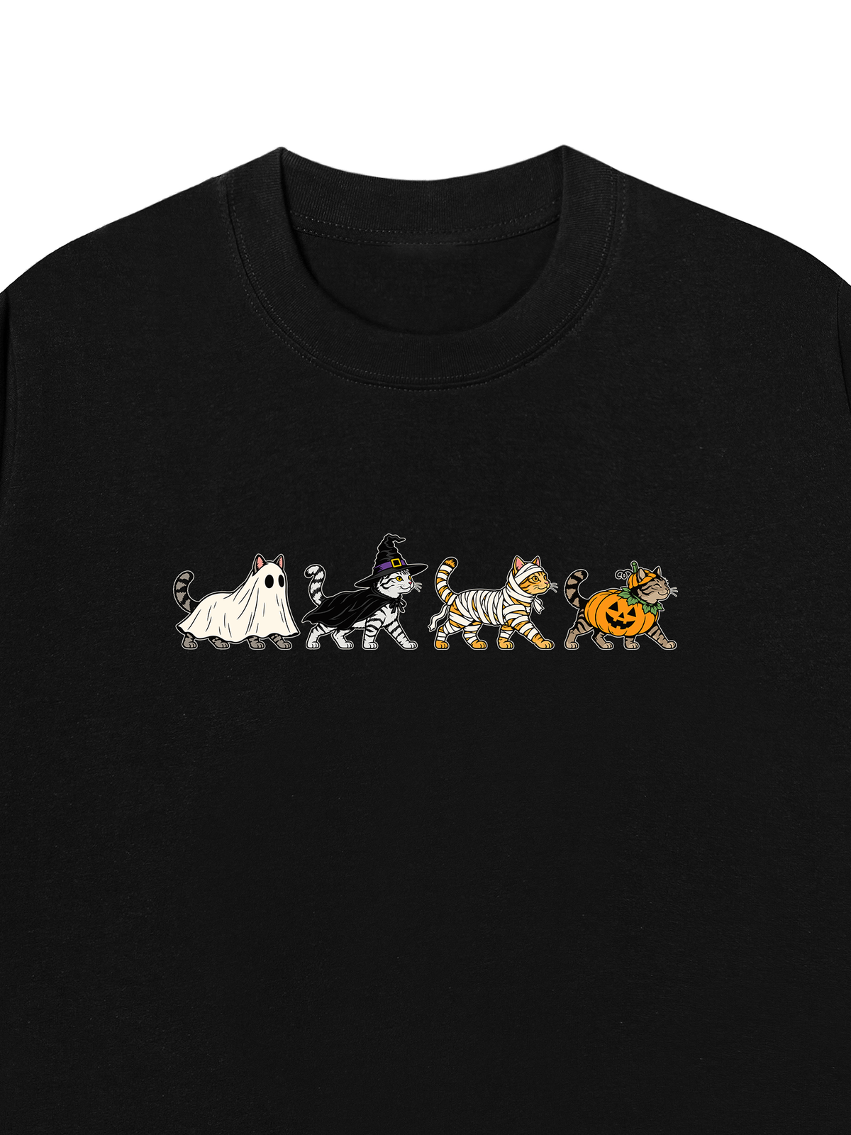 Áo Thun Relaxed Fit Halloween Meow Squad