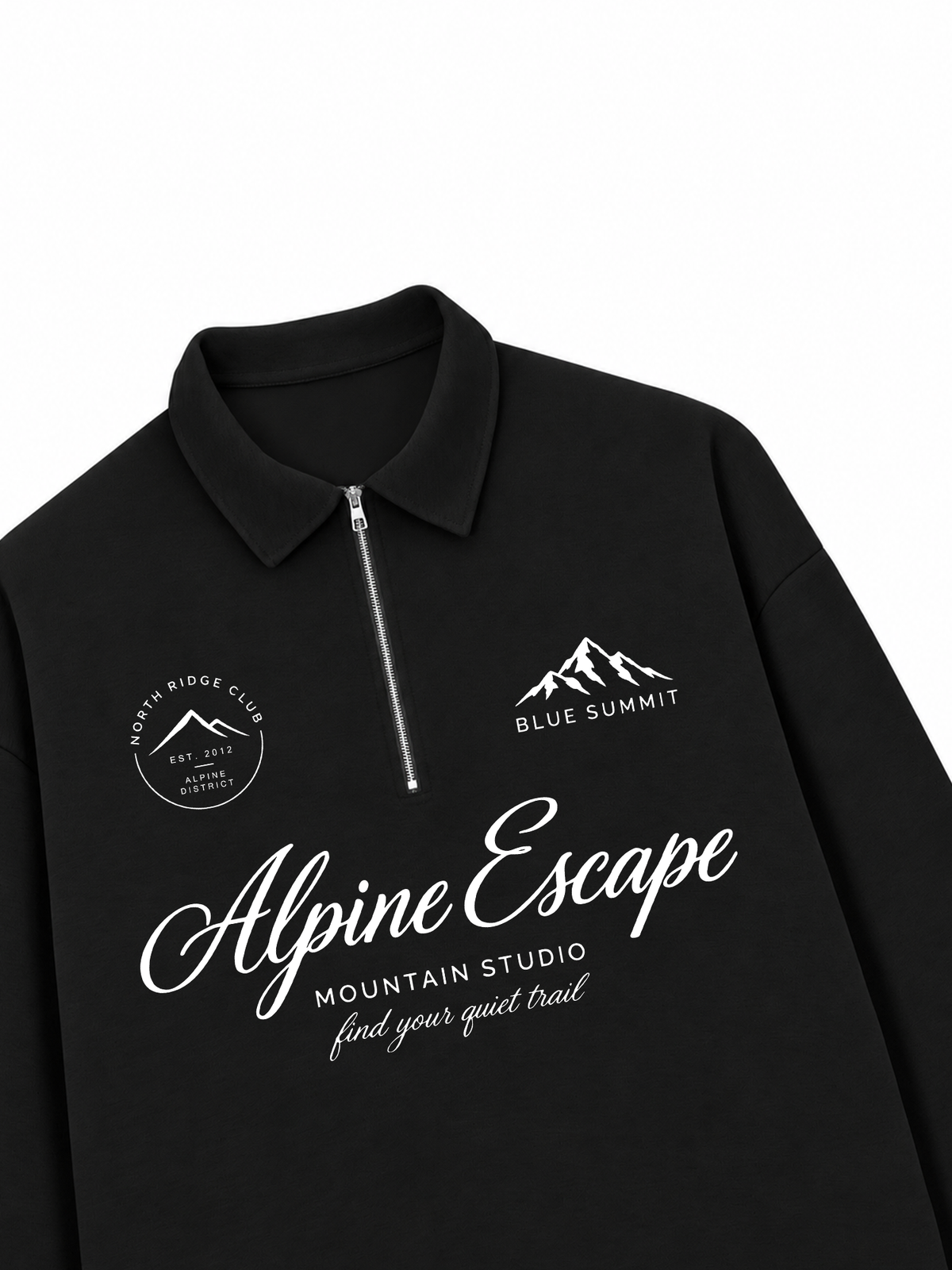 Áo Sweater Polo Nỉ Hai Da Alpine Escape