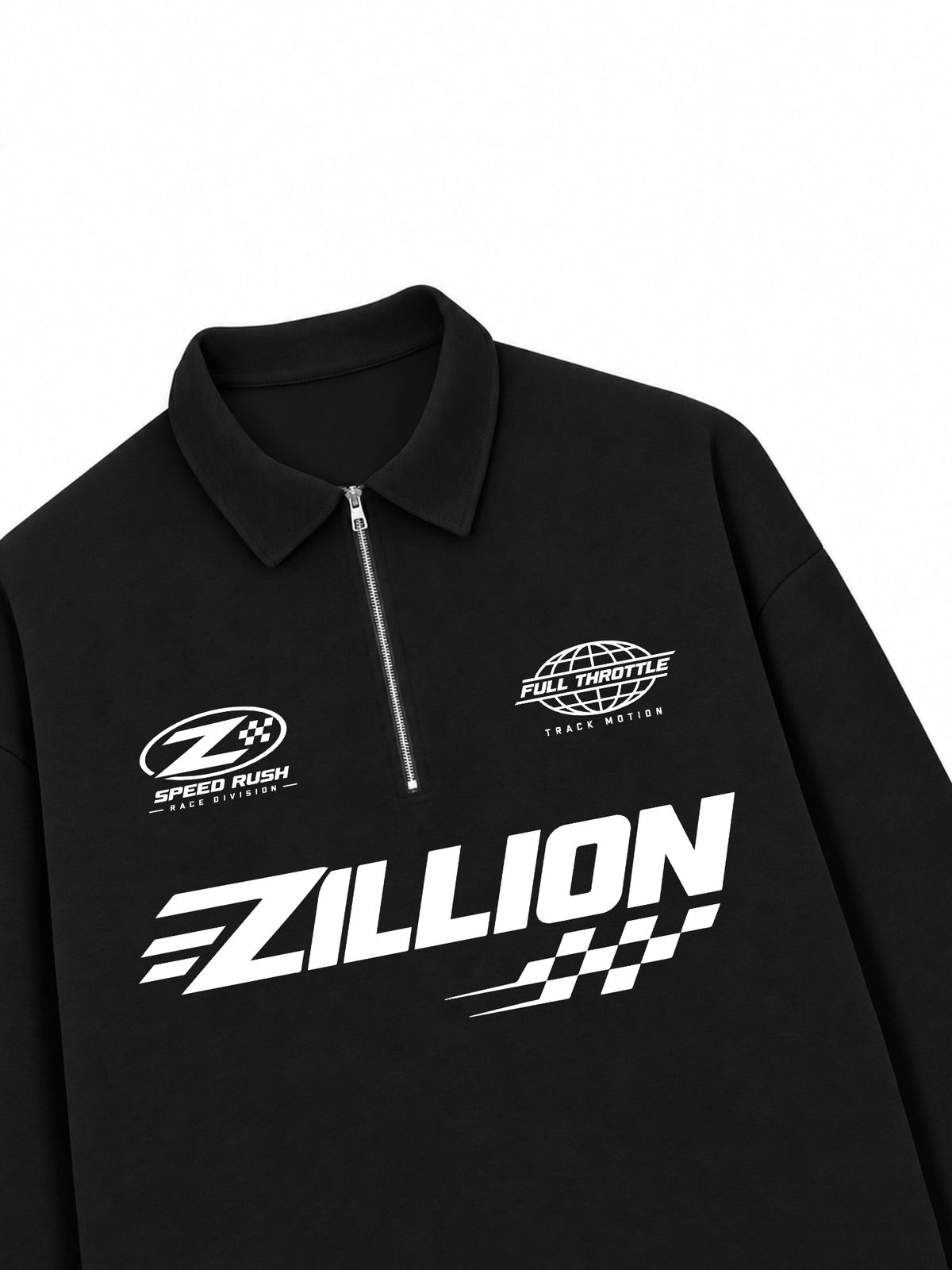 Áo Sweater Polo Nỉ Hai Da Zillion Speed Rush