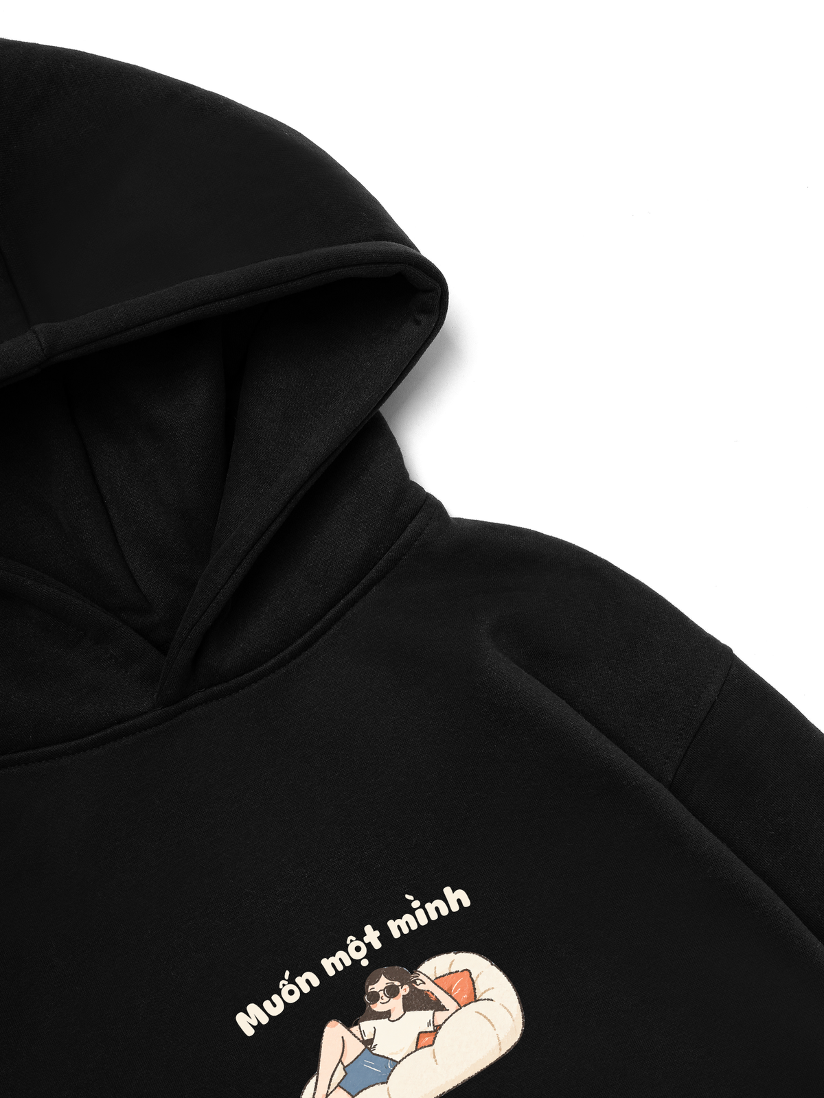 Áo Hoodie Nỉ Hai Da Muốn Một Mình