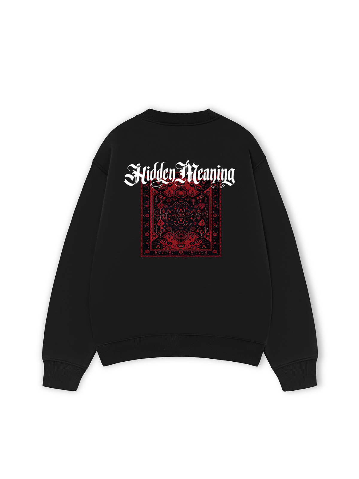 Áo Sweater Nỉ Hai Da Hidden Meaning Red Rug