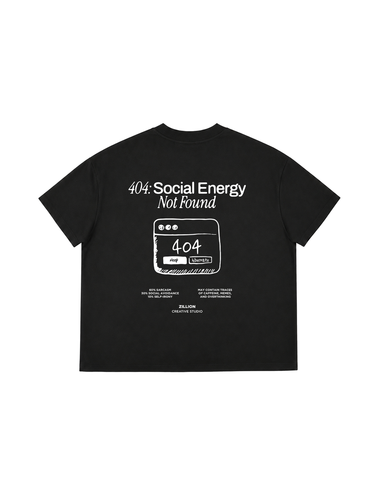 Áo Thun Boxy Social Energy Not Found