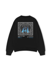 Áo Sweater Nỉ Hai Da  Hidden Meaning Zillion Black Blue Bandana