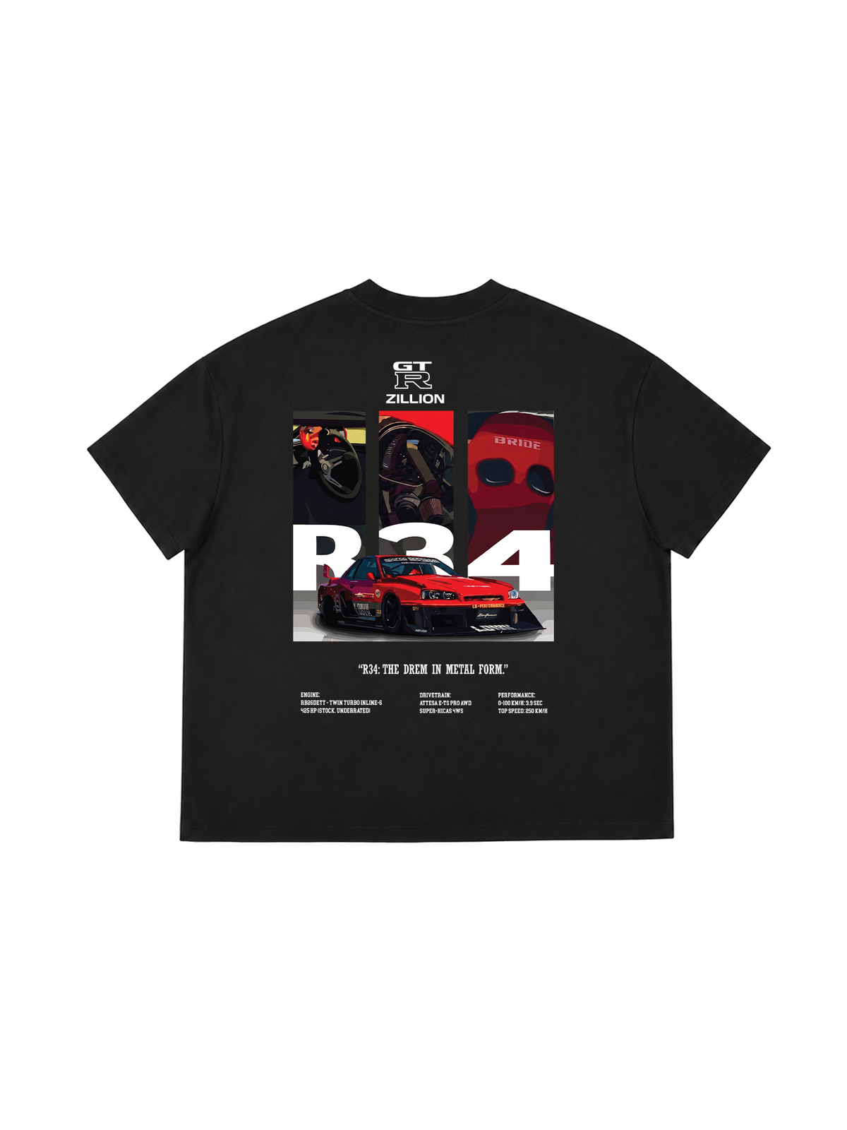 Áo Thun Boxy Car Zillion GT R