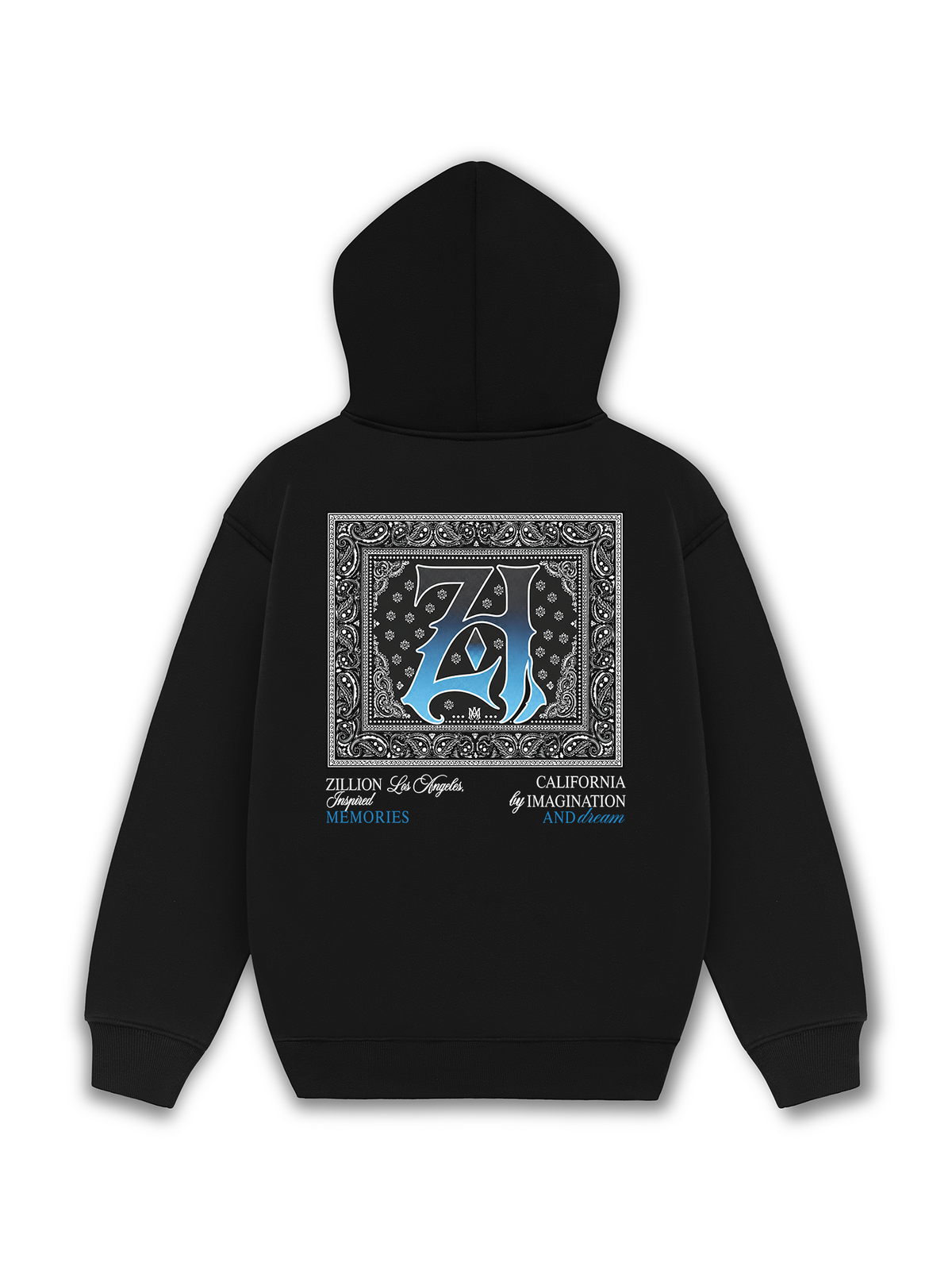 Áo Hoodie Nỉ Hai Da Hidden Meaning Zillion Black Blue Bandana