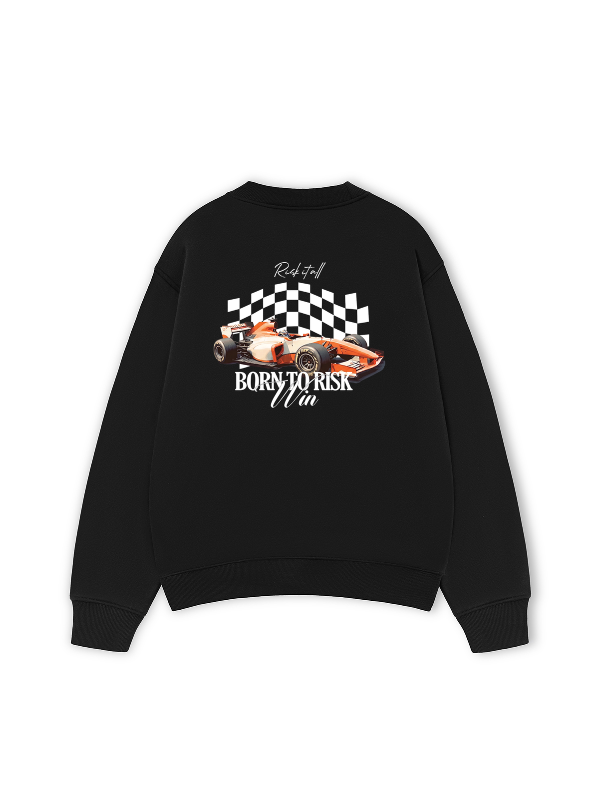 Áo Sweater Nỉ Hai Da Car Born To Risk Win