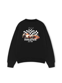 Áo Sweater Nỉ Hai Da Car Born To Risk Win