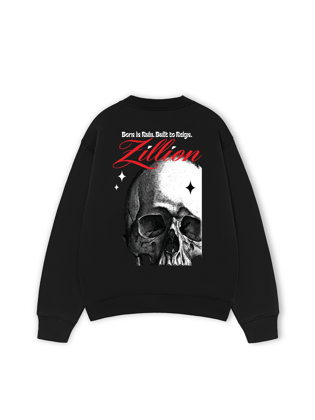 Áo Sweater Nỉ Hai Da Skull Zillion