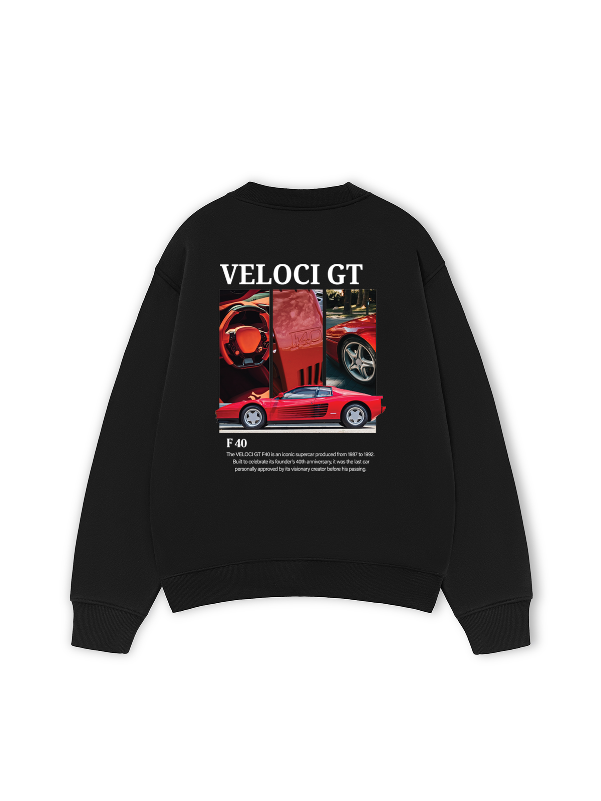 Áo Sweater Nỉ Hai Da Car Veloci GT F40