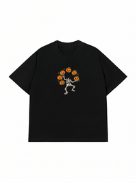 Áo Thun Relaxed Fit Pumpkin Juggler Skull