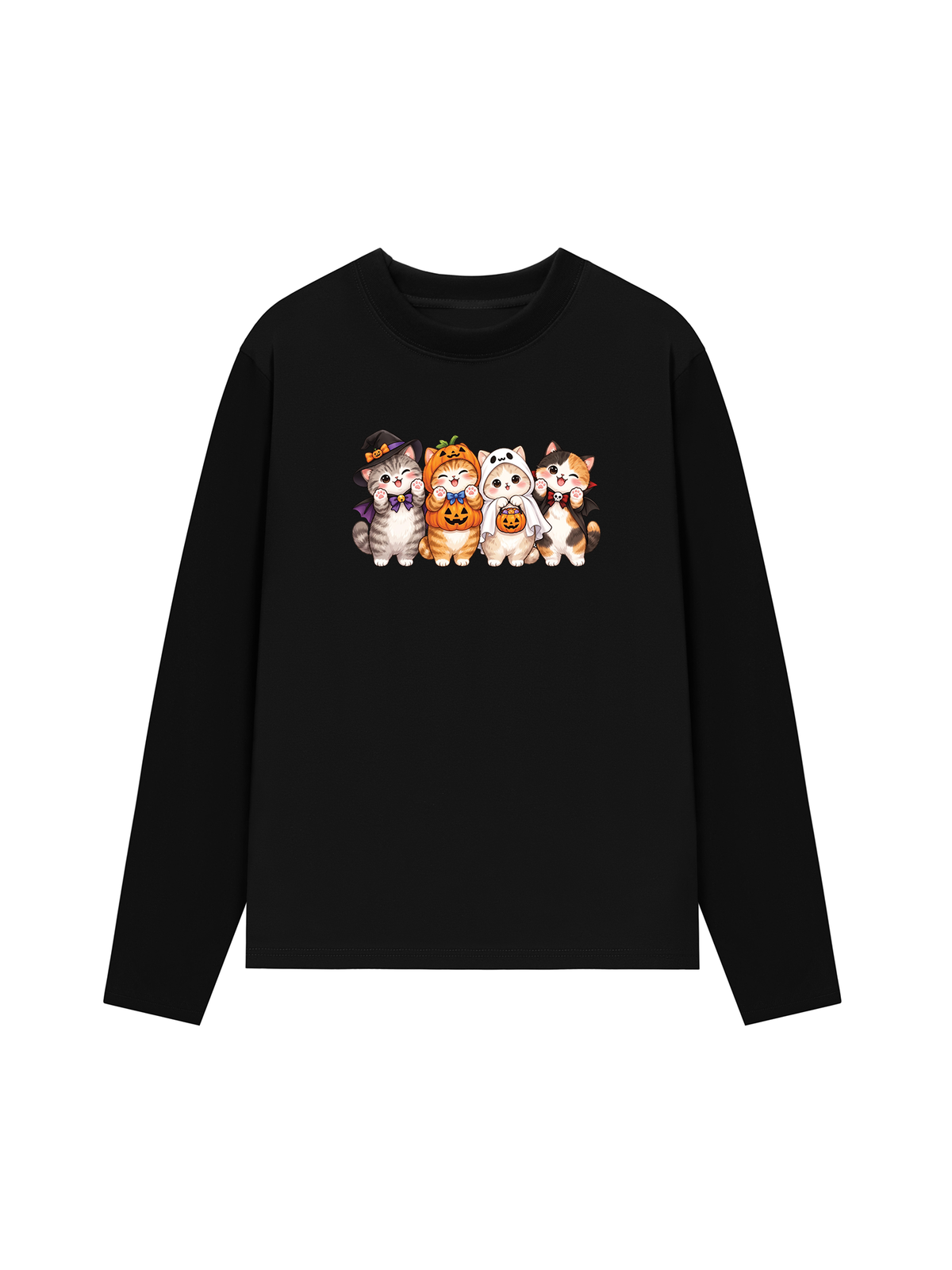 Áo Thun Dài Tay Meow Halloween