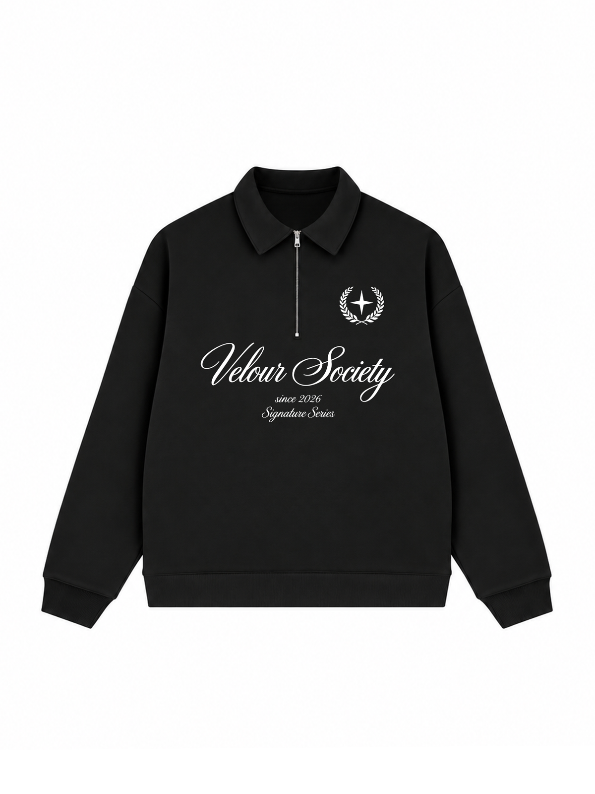 Áo Sweater Polo Nỉ Hai Da Velour Society