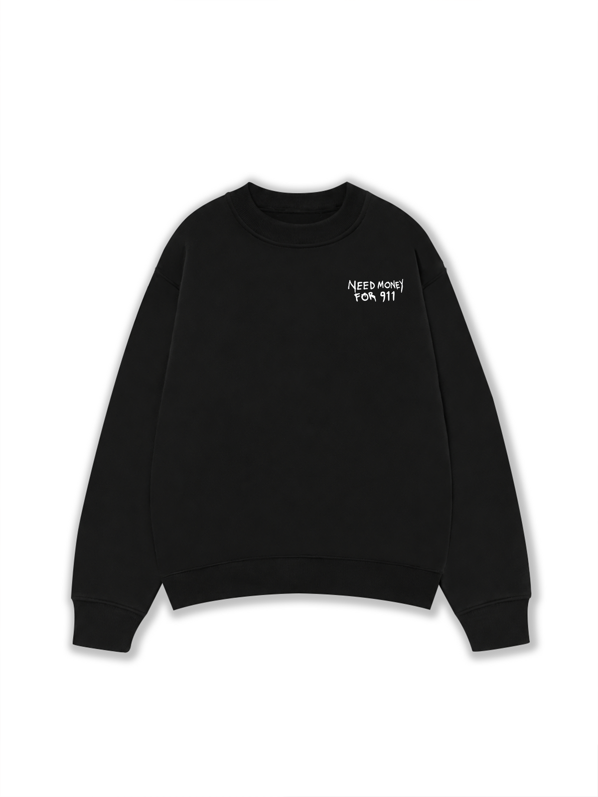 Áo Sweater Nỉ Hai Da Need Money For 911