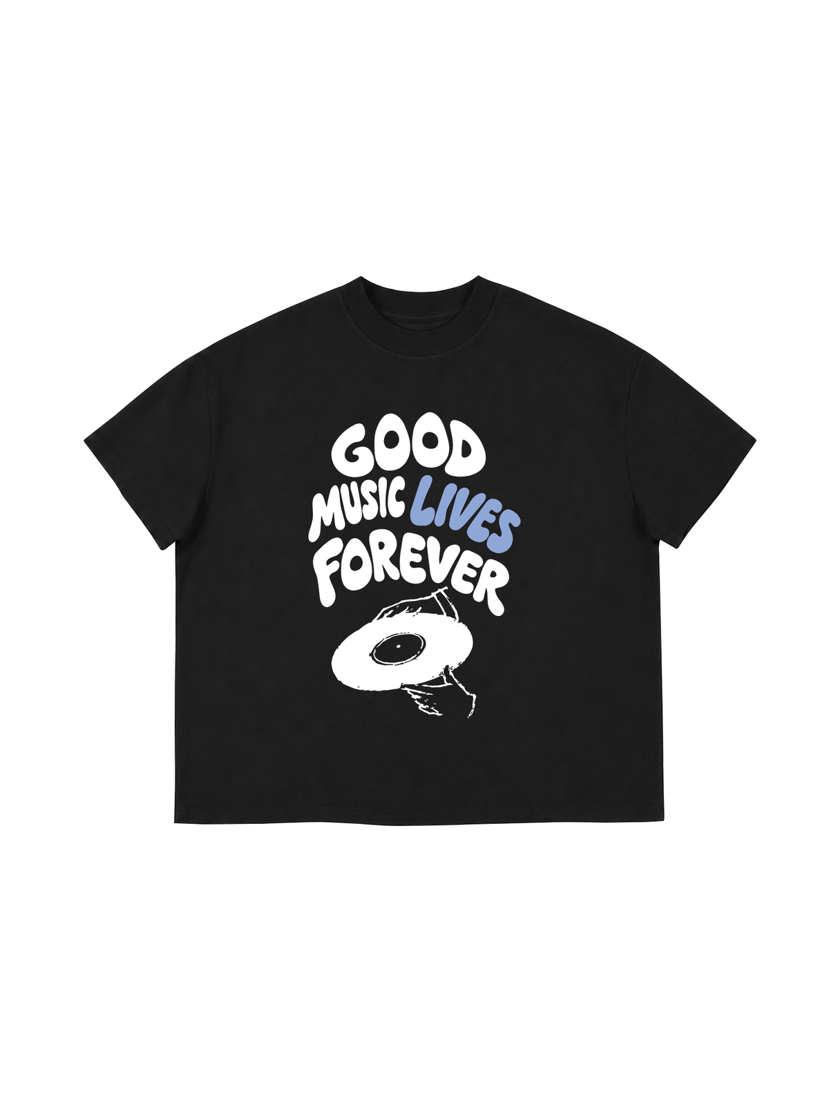 Áo Thun Boxy Good Music Lives Forever