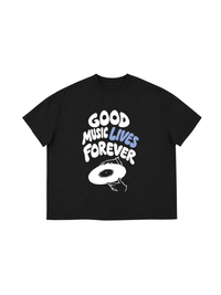 Áo Thun Boxy Good Music Lives Forever
