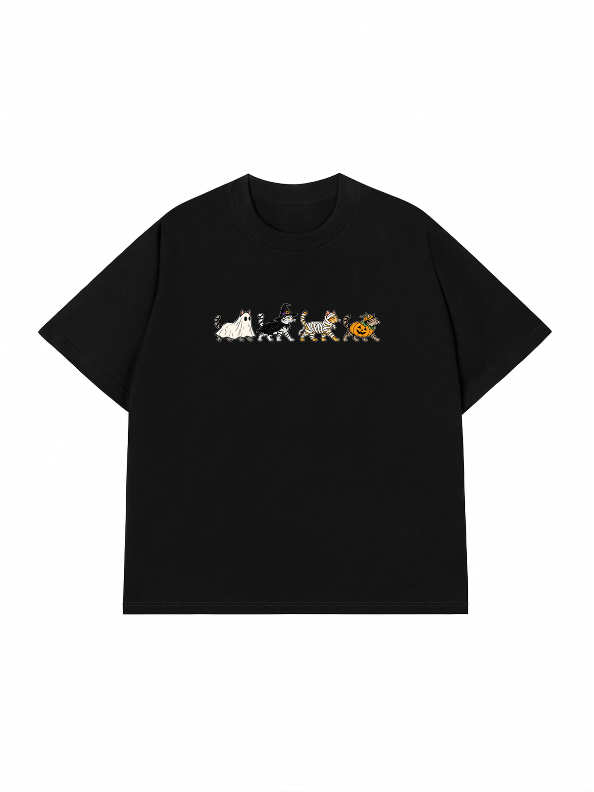 Áo Thun Relaxed Fit Halloween Meow Squad