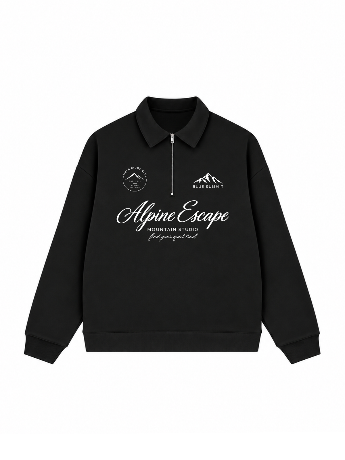 Áo Sweater Polo Nỉ Hai Da Alpine Escape