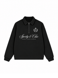 Áo Sweater Polo Nỉ Hai Da Sporty & Chic
