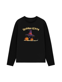 Áo Thun Dài Tay Spooky Kitty