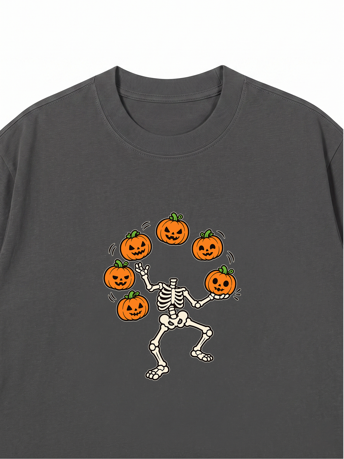 Áo Thun Relaxed Fit Pumpkin Juggler Skull