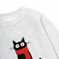 Áo Sweater Nỉ Hai Da Red Scarf Cat