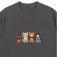 Áo Thun Relaxed Fit Cute Monster Cats