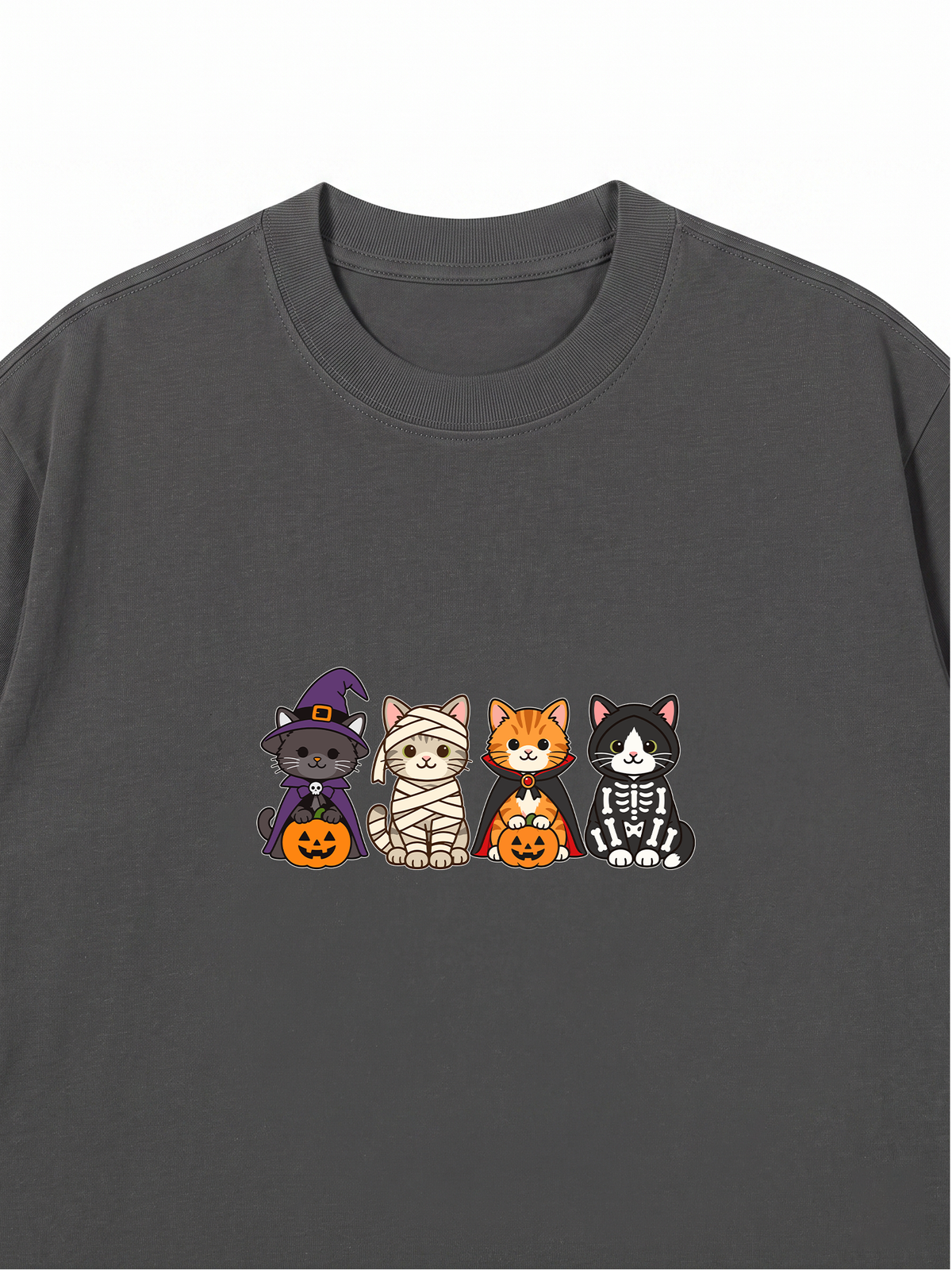 Áo Thun Relaxed Fit Cute Monster Cats