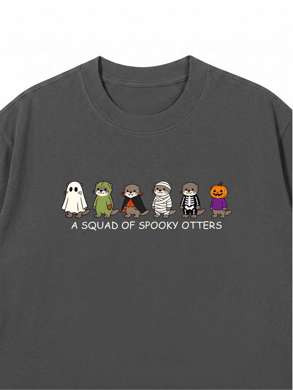 Áo Thun Relaxed Fit Halloween Otters Squad