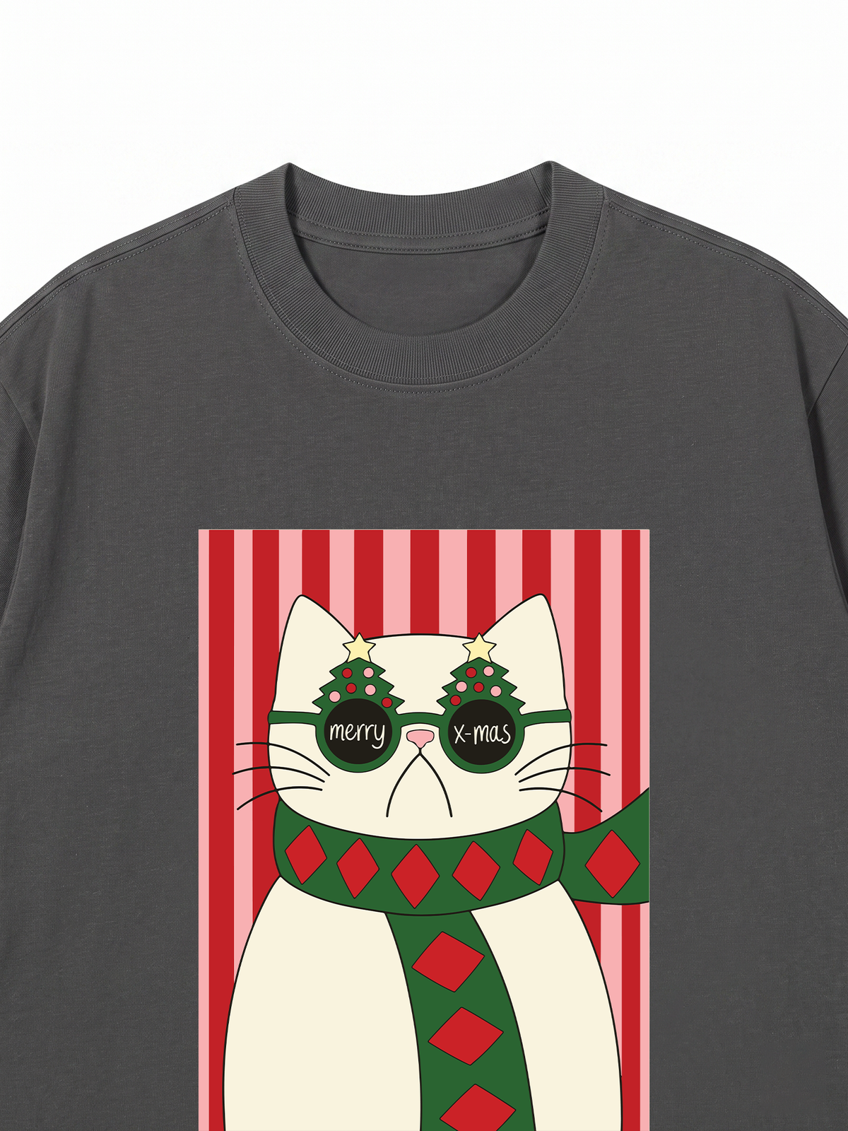 Áo Thun Relaxed Fit Meowy Christmas