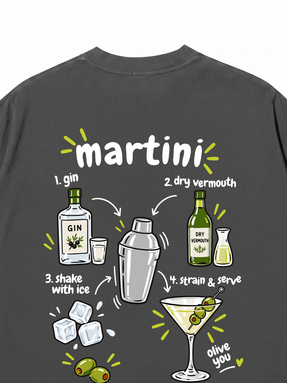 Áo Thun Relaxed Fit Martini Olive You