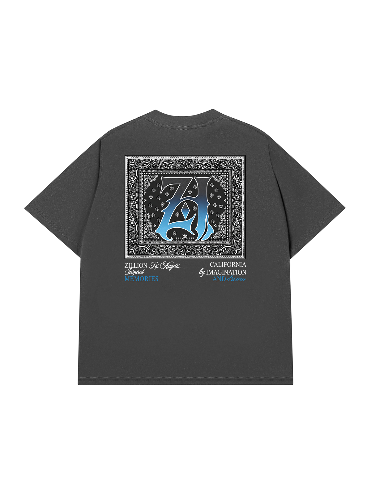 Áo Thun Relaxed Fit Hidden Meaning Zillion Black Blue Bandana