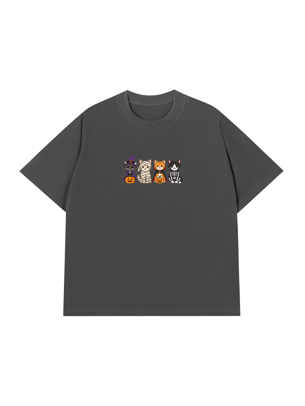Áo Thun Relaxed Fit Cute Monster Cats