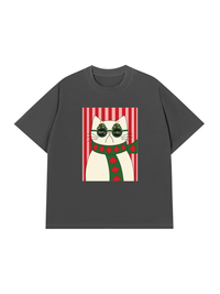 Áo Thun Relaxed Fit Meowy Christmas