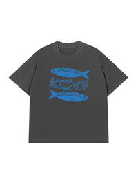 Áo Thun Relaxed Fit Blue Sardine