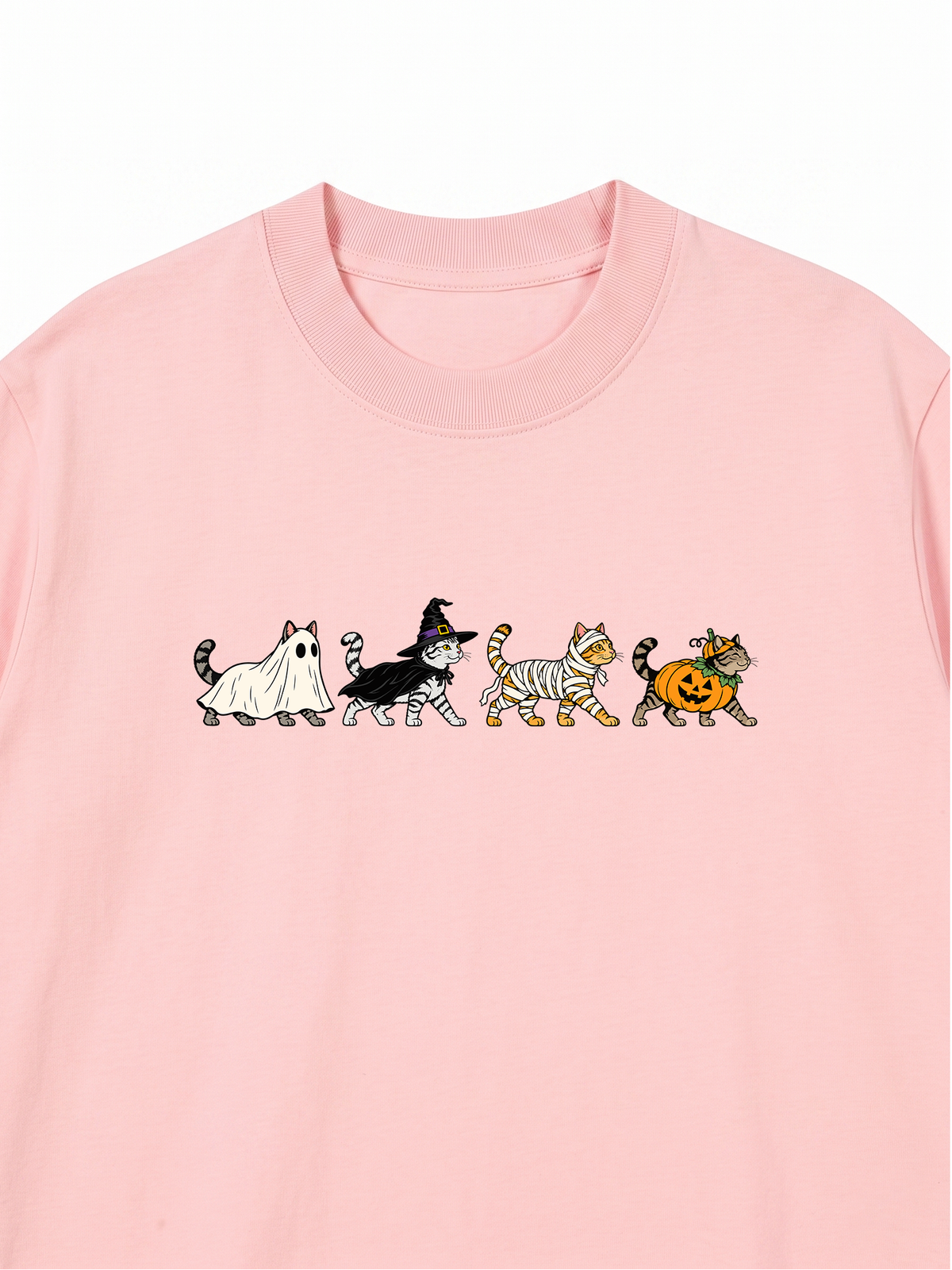 Áo Thun Relaxed Fit Halloween Meow Squad