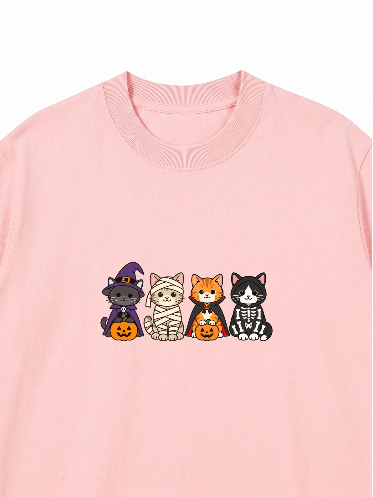 Áo Thun Relaxed Fit Cute Monster Cats