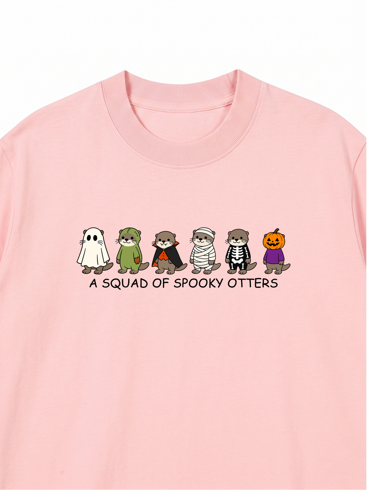 Áo Thun Relaxed Fit Halloween Otters Squad