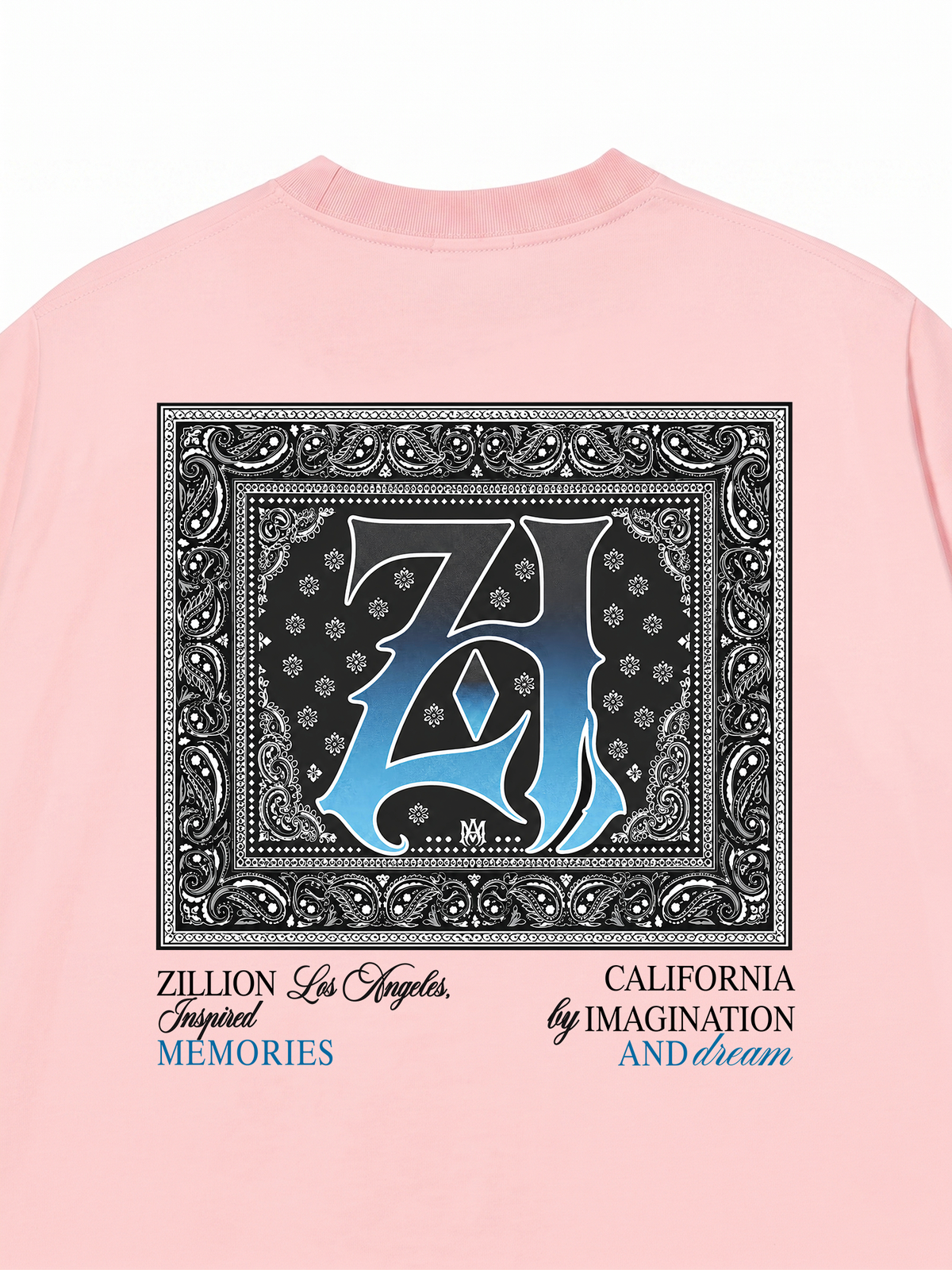 Áo Thun Relaxed Fit Hidden Meaning Zillion Black Blue Bandana