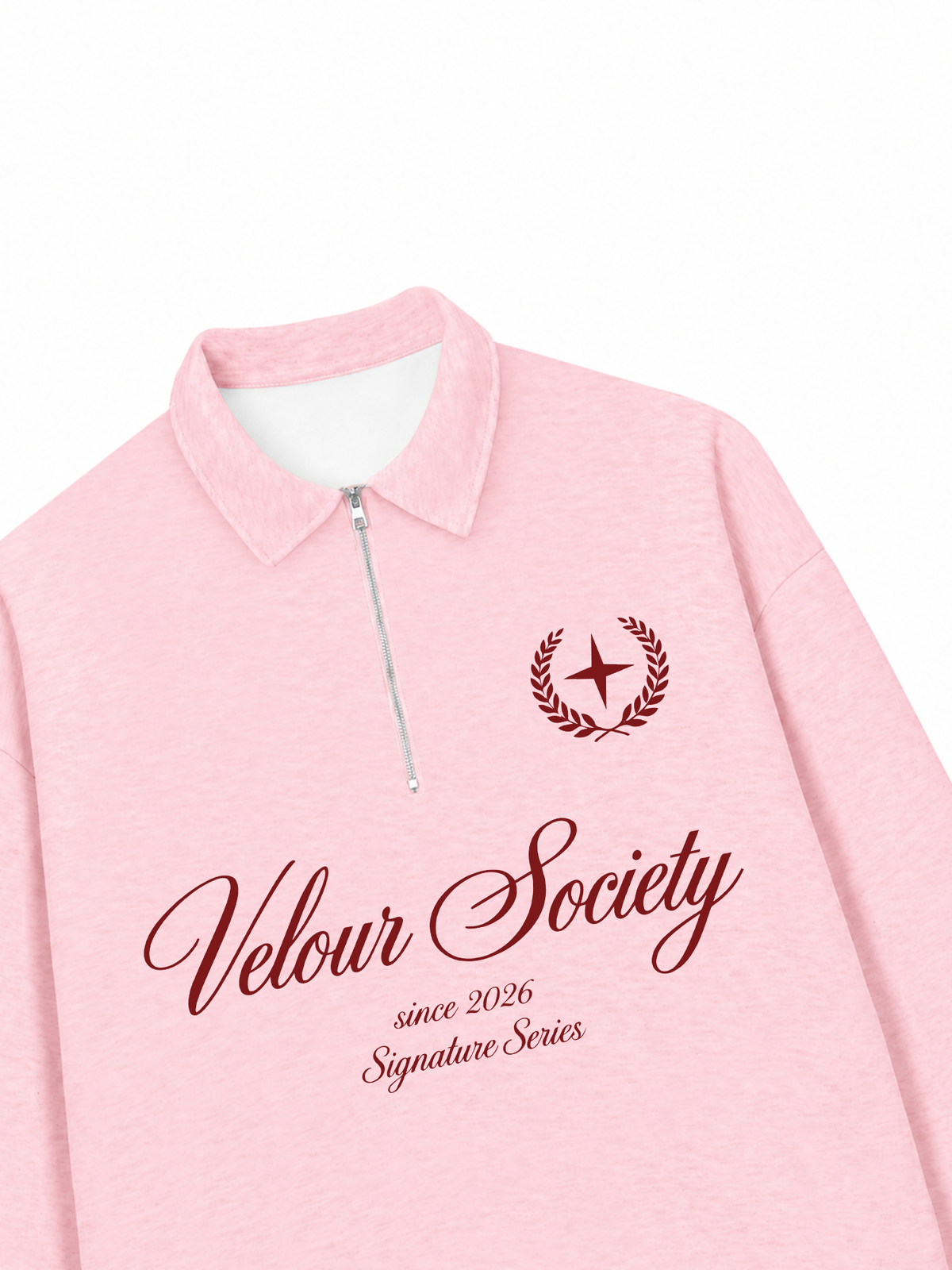 Áo Sweater Polo Nỉ Hai Da Velour Society