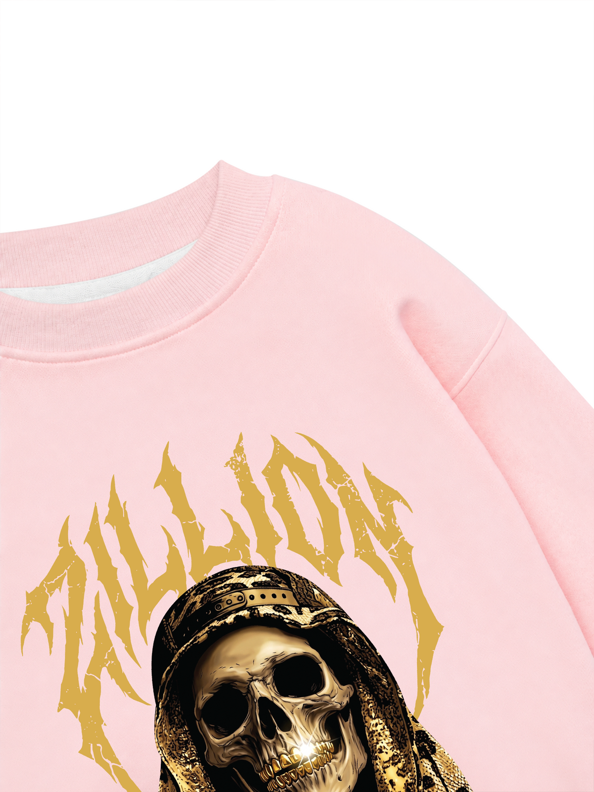 Áo Sweater Nỉ Hai Da Golden Skull