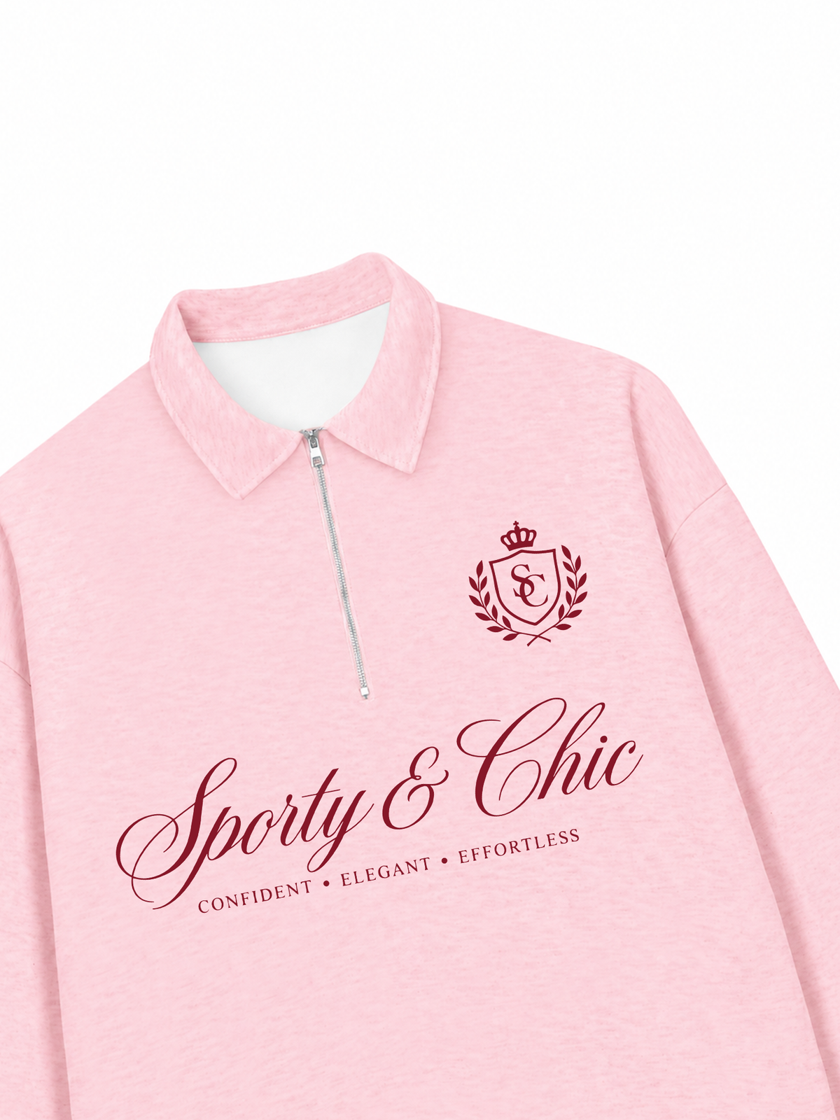 Áo Sweater Polo Nỉ Hai Da Sporty & Chic