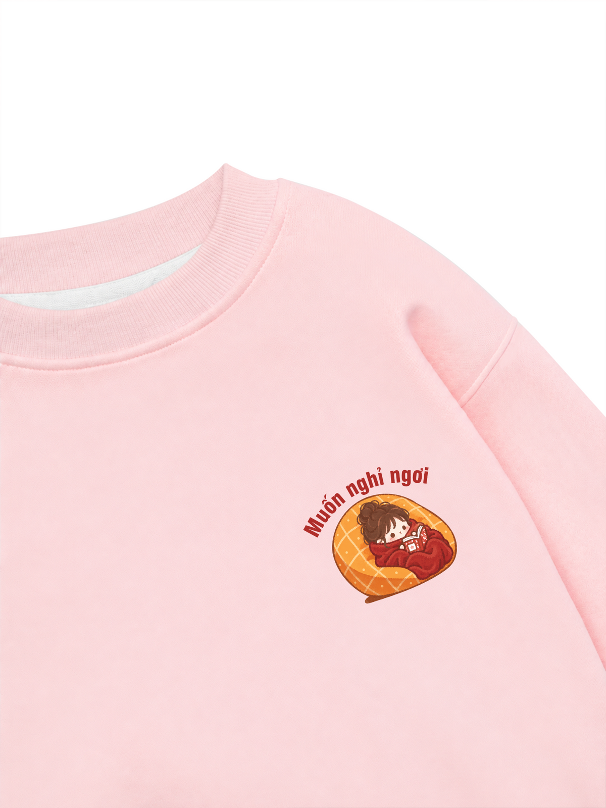 Áo Sweater Nỉ Hai Da Muốn Nghỉ Ngơi