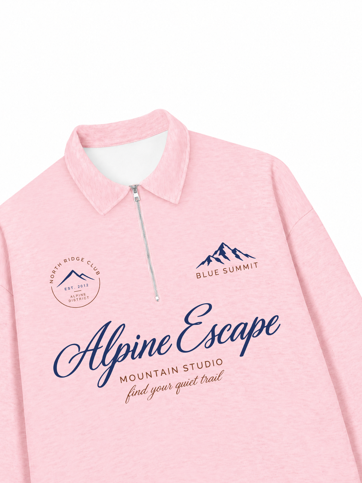 Áo Sweater Polo Nỉ Hai Da Alpine Escape