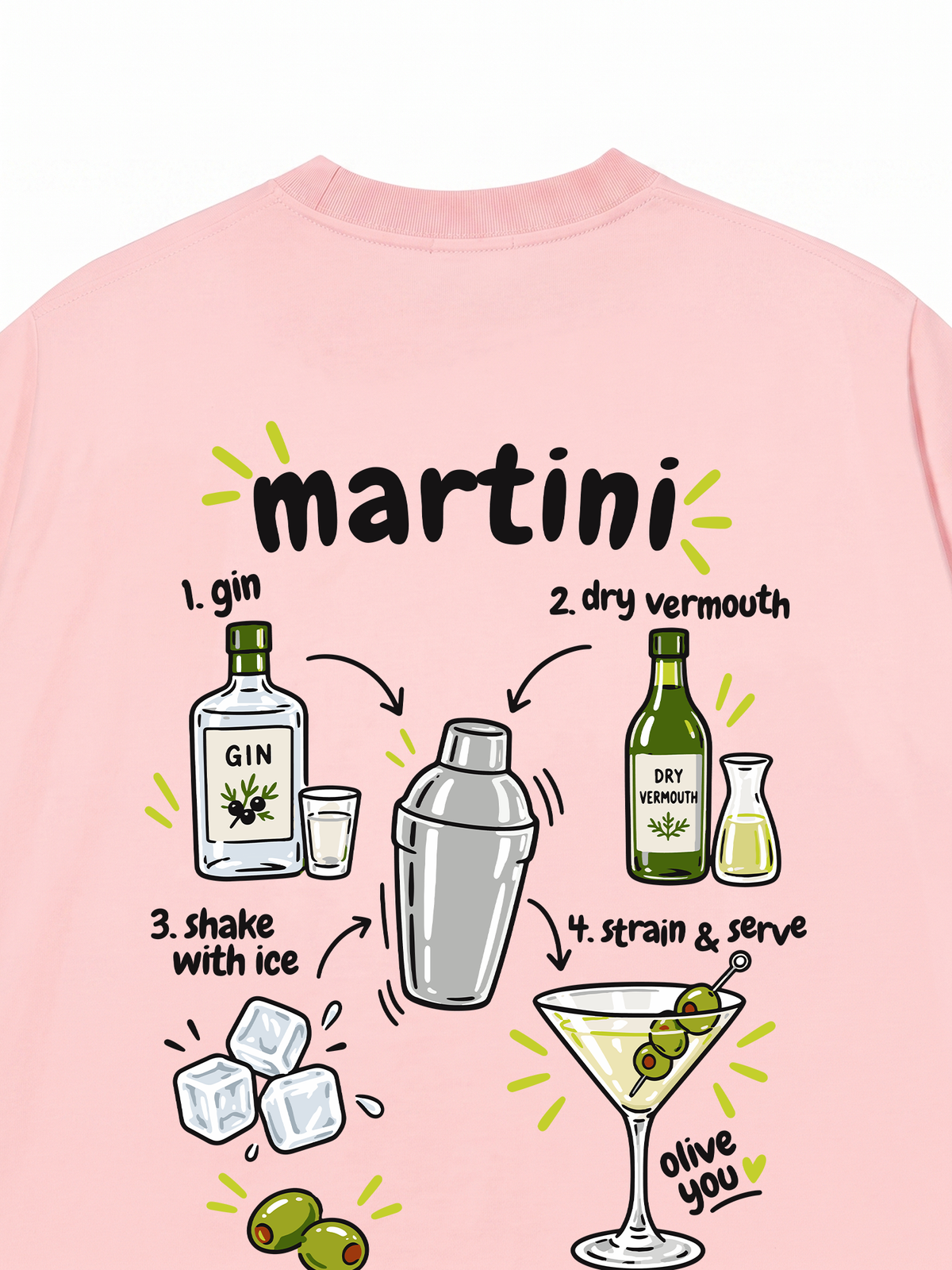 Áo Thun Relaxed Fit Martini Olive You