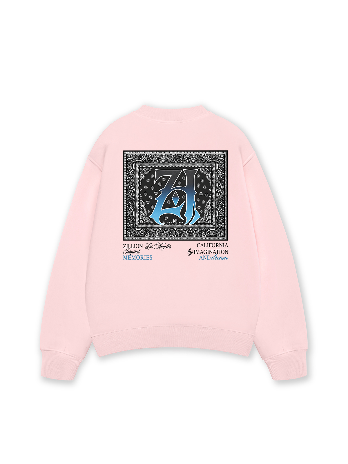 Áo Sweater Nỉ Hai Da  Hidden Meaning Zillion Black Blue Bandana