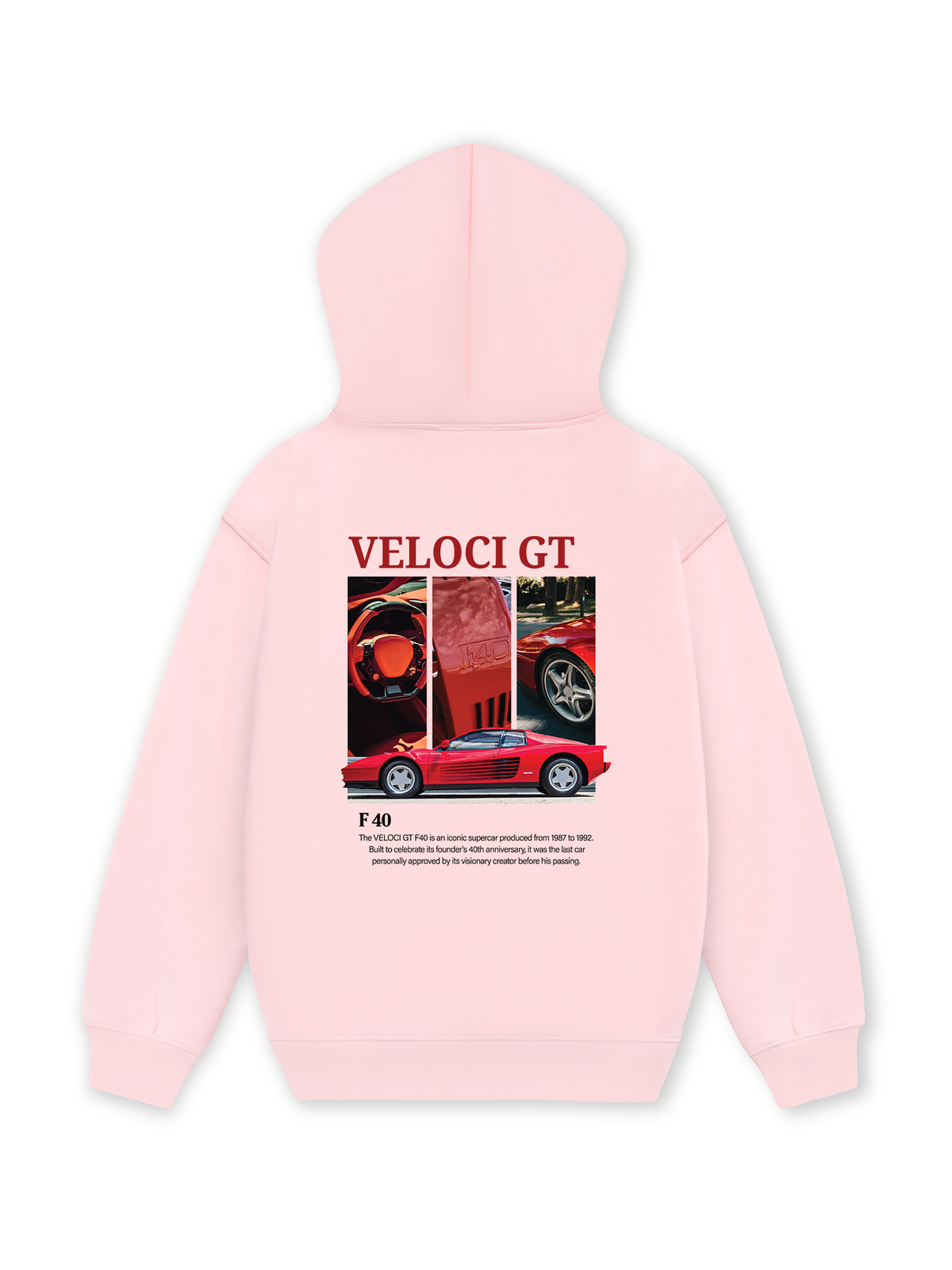 Áo Hoodie Nỉ Hai Da Car Veloci GT F40